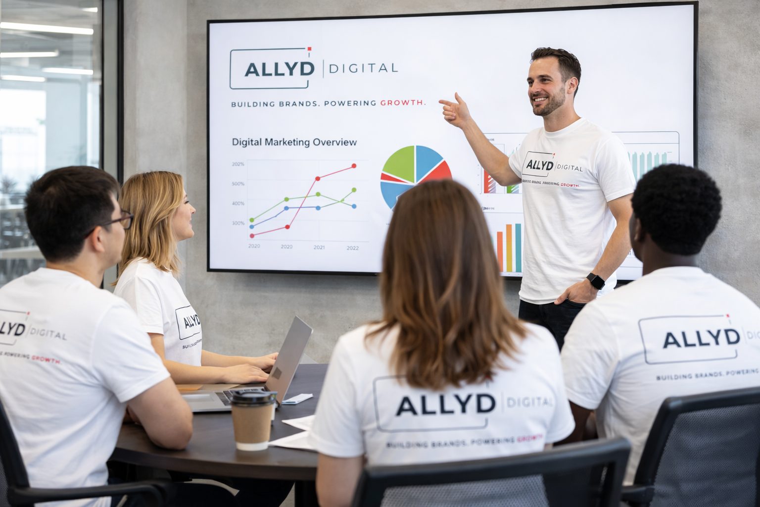 Allyd Digital Team presenting digital marketing strategy